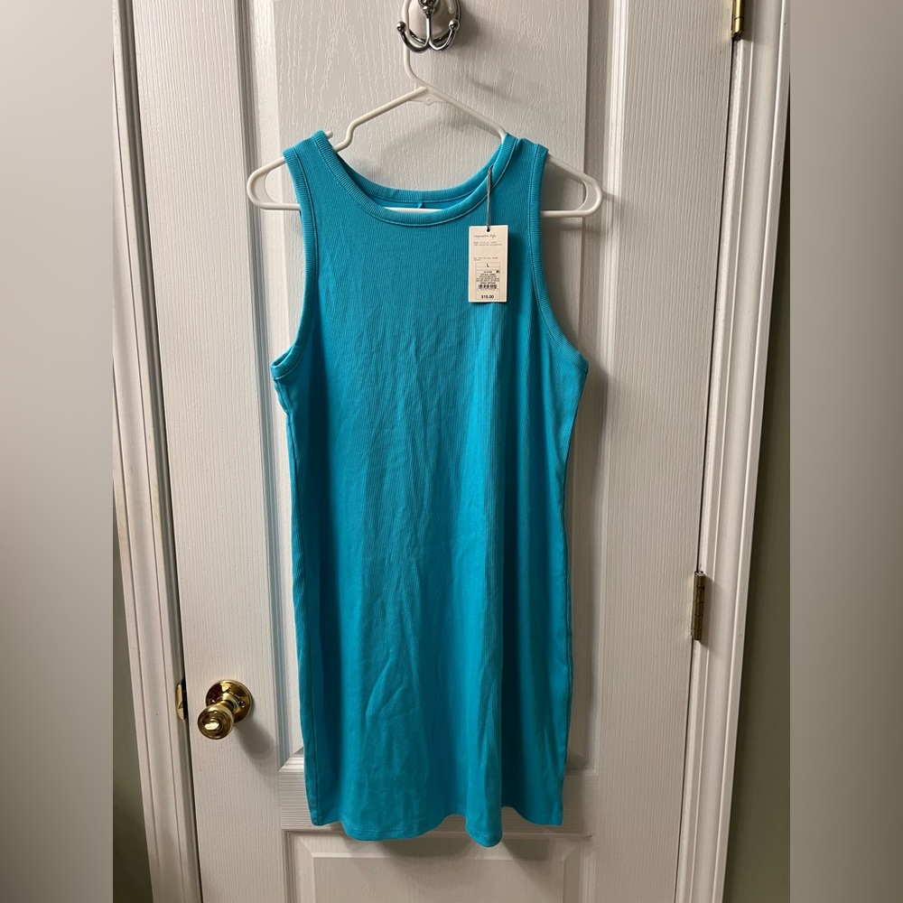 a new day Sleeveless Teal Midi Dress